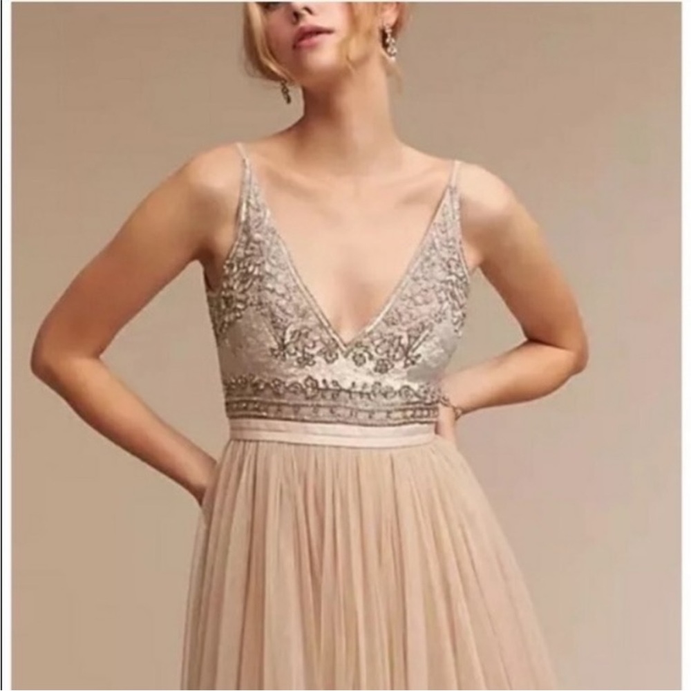 LAST CHANCE 💋 BHLDN Needle & Thread Beaded Sequin Wedding Dress